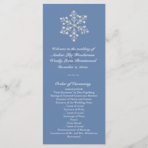 Wintery Crystal Snowflake-Bröllopsprogram Program