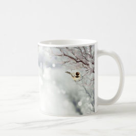 Wintery Frosty Träd Birds Grått Chickadee Kaffemugg