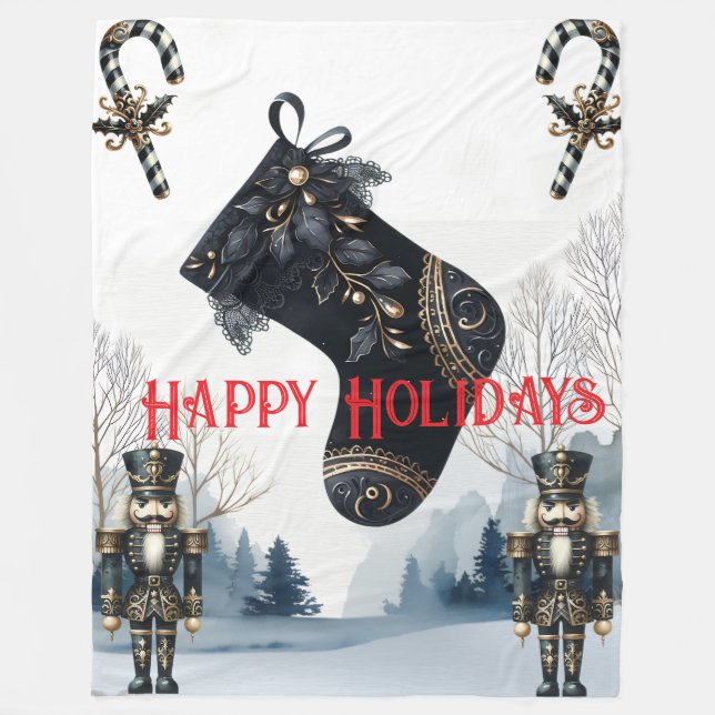 Wintery Gothic Holiday Fleece Blanket (Framsidan)