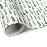 Wintery Grönt Julgran Gift Presentpapper<br><div class="desc">Backa dina presenter med trendigets julgran-gåva papper!</div>