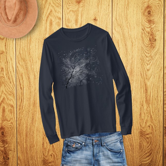 Wintery Himlar Solstice Långärmad TShirt T Shirt (Skapare uppladdad)