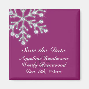 Wintery Magenta Spara datum magneter