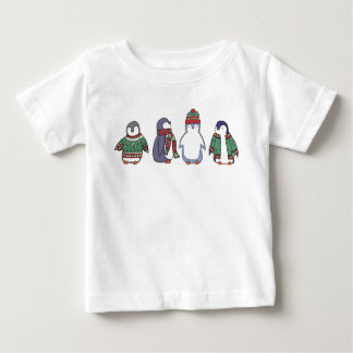 Wintery Penguins Baby Romper Tee Shirt