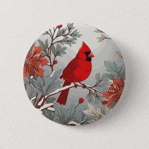Wintery Red Cardinal Bird Knapp