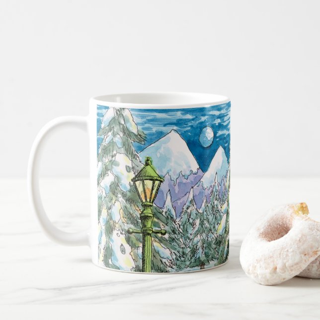 Wintery Woodland Kaffemugg (Med munk)