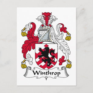 Winthrop Family Crest Vykort