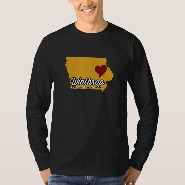 Winthrop IOWA IA USA  Cute Souvenir Merch  US City T Shirt (Framsida)