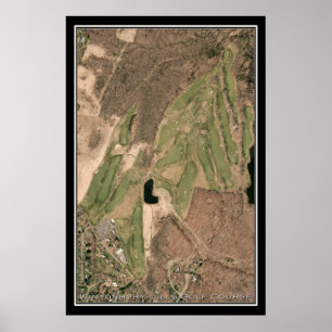 Wintonbury Backe Golf Course CT Satellite Karta Poster