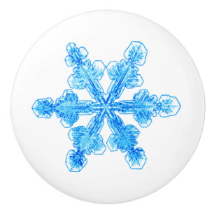 Wintry Blue Snowflake Knopp