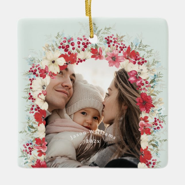 wintry christmas helgdagars 2 foto 1st christmas julgransprydnad keramik (Framsida)