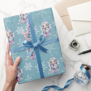Wintry Dragonling Wrapping Papper Presentpapper