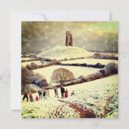 Wintry Glastonbury Tor Kort