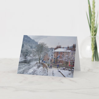 Wintry Street Scene Helgkort