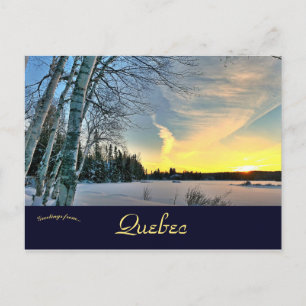 Wintry Twilight i Quebec Vykort