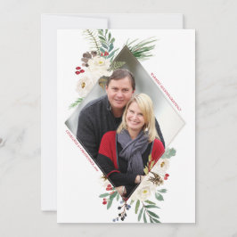 Wintry Wonderland Diamond Photo Helgdag Flat Card Inbjudningar