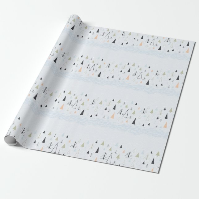 Wintry Wrapping Papper Presentpapper (Utrullad)
