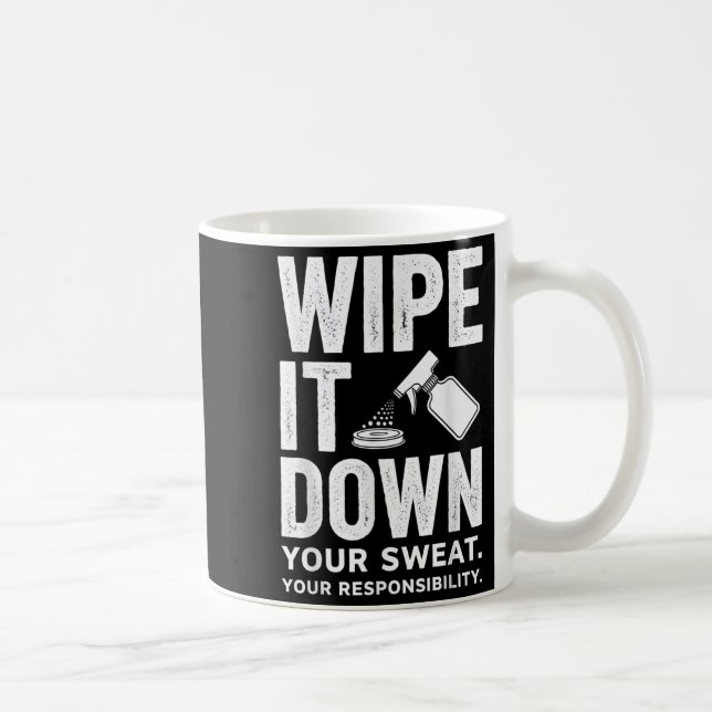 Wipe It Down Fitness Motivation Art  Kaffemugg (Höger)