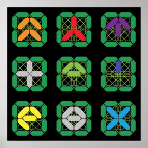 Wipeout 2097 F5000 League Weapon Symbols Poster
