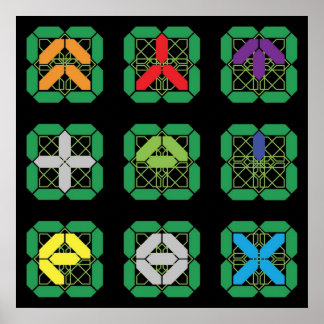 Wipeout 2097 F5000 League Weapon Symbols Poster
