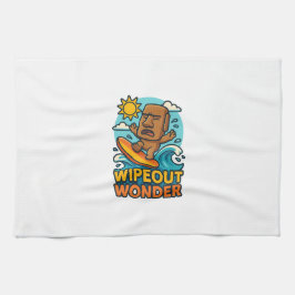 Wipeout Moai Chibi Surfa Misslyckas Kökshandduk