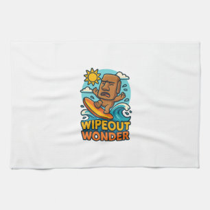 Wipeout Moai Chibi Surfa Misslyckas Kökshandduk