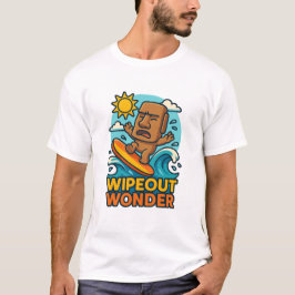 Wipeout Moai Chibi Surfa Misslyckas T Shirt