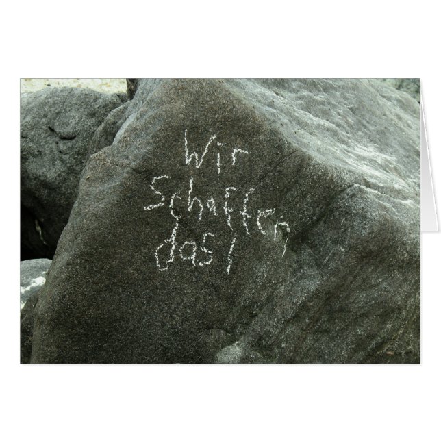 Wir schaffen das! hälsningskort (Framsidan Horizontal)