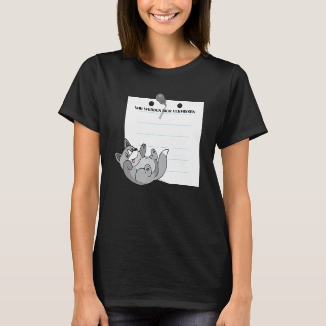 Wir Werden Dich Vermissen Friends Farewell with Si T Shirt (Framsida)