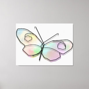 Wire Butterfly Canvastryck