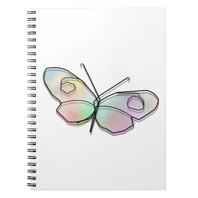 Wire Butterfly Round Anteckningsbok (Framsidan)