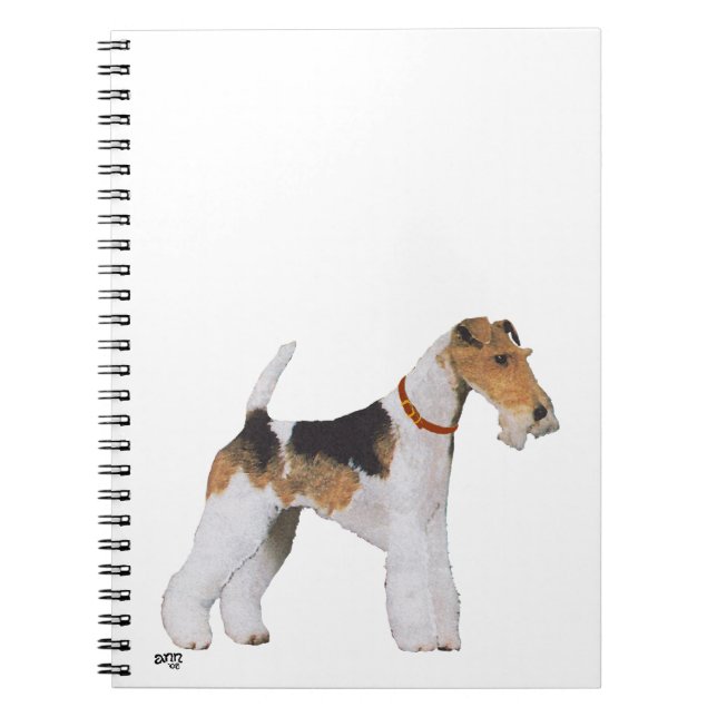 Wire Fox Terrier anteckningsbok Med Spiral (Framsidan)