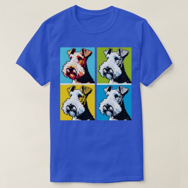 Wire Fox Terrier Art-Hundälskare T Shirt (Design framsida)