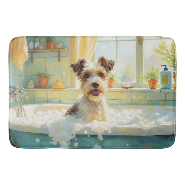 Wire Fox Terrier Baddr Dekoration Badrumsmatta (Framsidan)