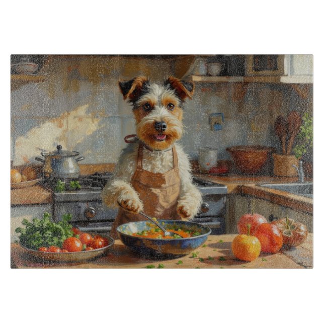 Wire Fox Terrier Cooking in Kitchen (Framsidan)