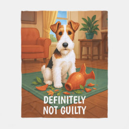 Wire Fox Terrier - Definitely Not Guilty Fleecefilt