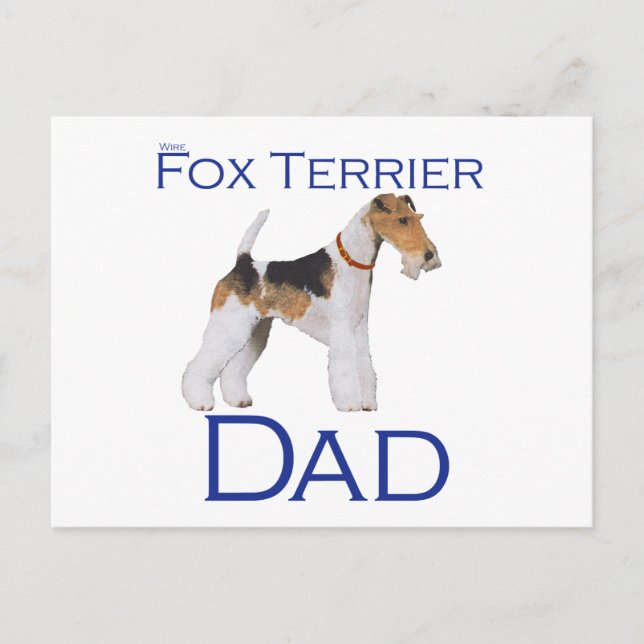 Wire Fox Terrier Fars dag Vykort (Framsida)