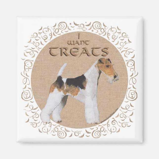 Wire Fox Terrier godsaker! Magnet (Framsidan)