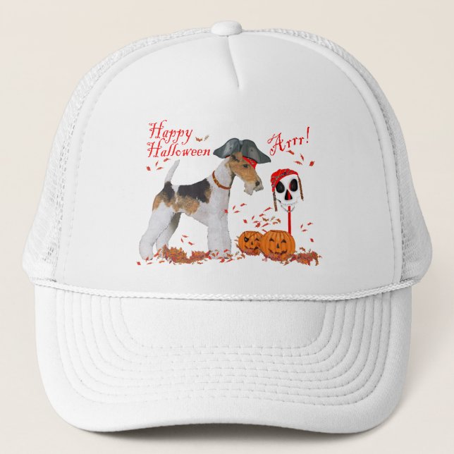Wire Fox Terrier Halloween Truckerkeps (Framsida)