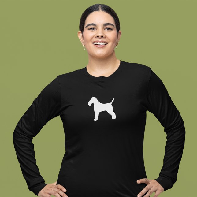 Wire Fox Terrier Hund aveln Silhouette Tee Shirt (Skapare uppladdad)