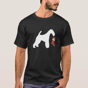 Wire Fox Terrier-Hund för julsäkring T Shirt