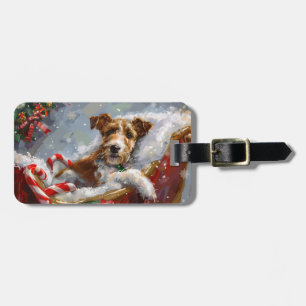 Wire Fox Terrier-Hund - jul Bagagebricka