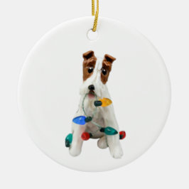 Wire Fox Terrier Hund jul Ornament
