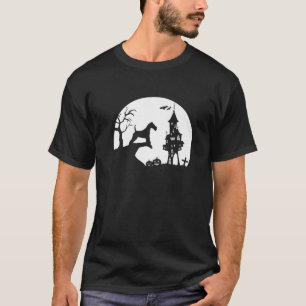 Wire Fox Terrier Hund Måne Silhouette Funny Hallow T Shirt