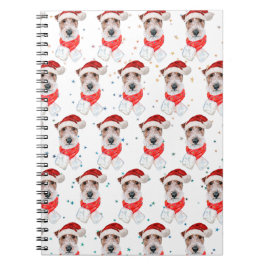 Wire Fox Terrier Hundras Julstjärnor Anteckningsbok