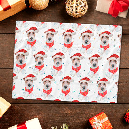 Wire Fox Terrier Hundras Julstjärnor Fleecefilt