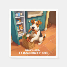 Wire Fox Terrier - I'm Not Naughty Pappersservett