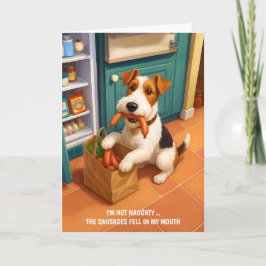 Wire Fox Terrier - jag är inte stygg Kort