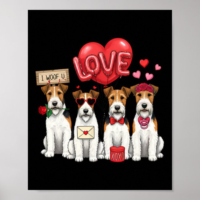 Wire Fox Terrier jag viftar på svansen till dig Si Poster (Framsidan)
