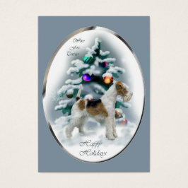 Wire Fox Terrier-julklappar Visitkort