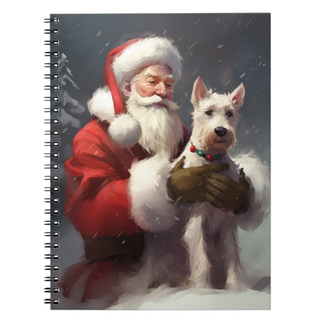 Wire Fox Terrier Jultomten - helgjul Anteckningsbok (Framsidan)